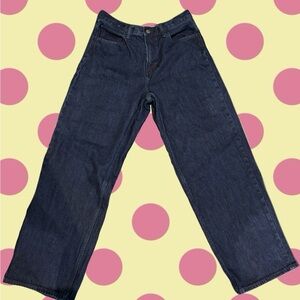 Uniqlo Men's Relaxed Dark Blue Jeans